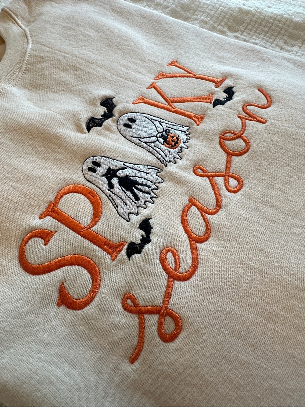 Spooky Season Crewneck Sweatshirt- Cream